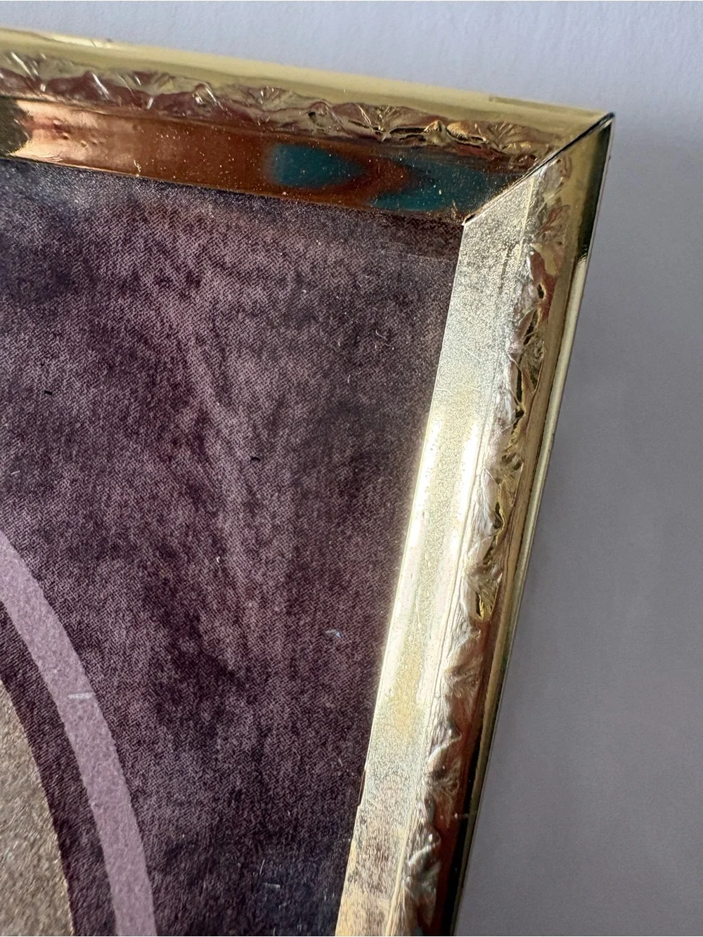 Intercraft Vintage 4”x5” Gold Metal Picture Frame